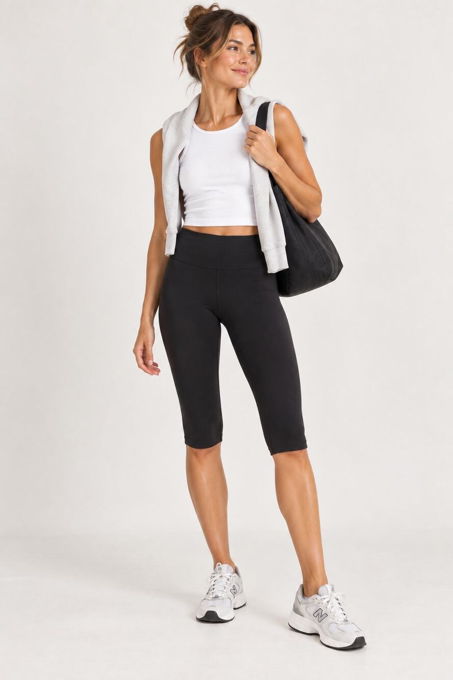 Lululemon Groove High-Rise Notched Hem Crop 15", Size 6 Black Capri